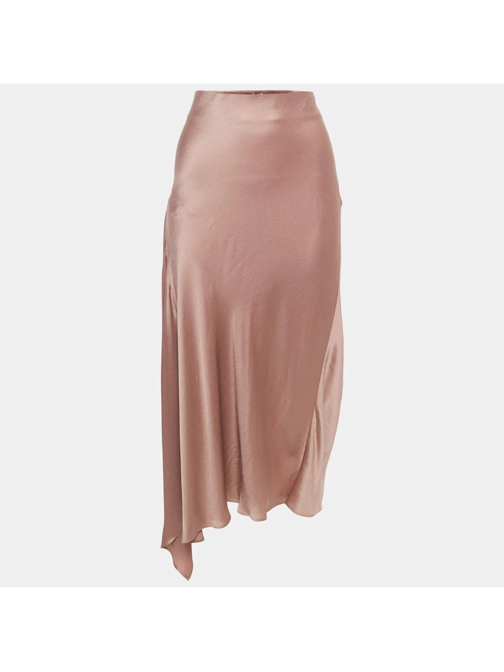 Brunello Cucinelli Women's Satin Asymmetric Skirt - Blush - sz 6